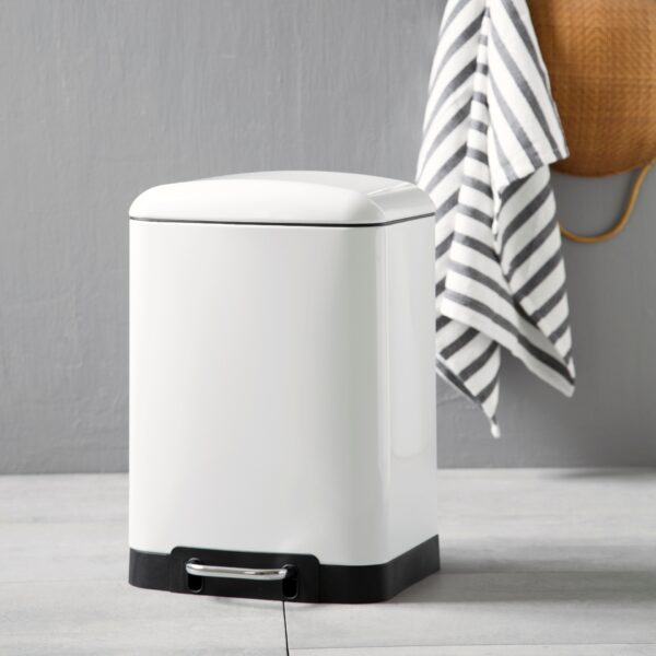 steel function SQUARE WHITE DUSTBIN 12 L