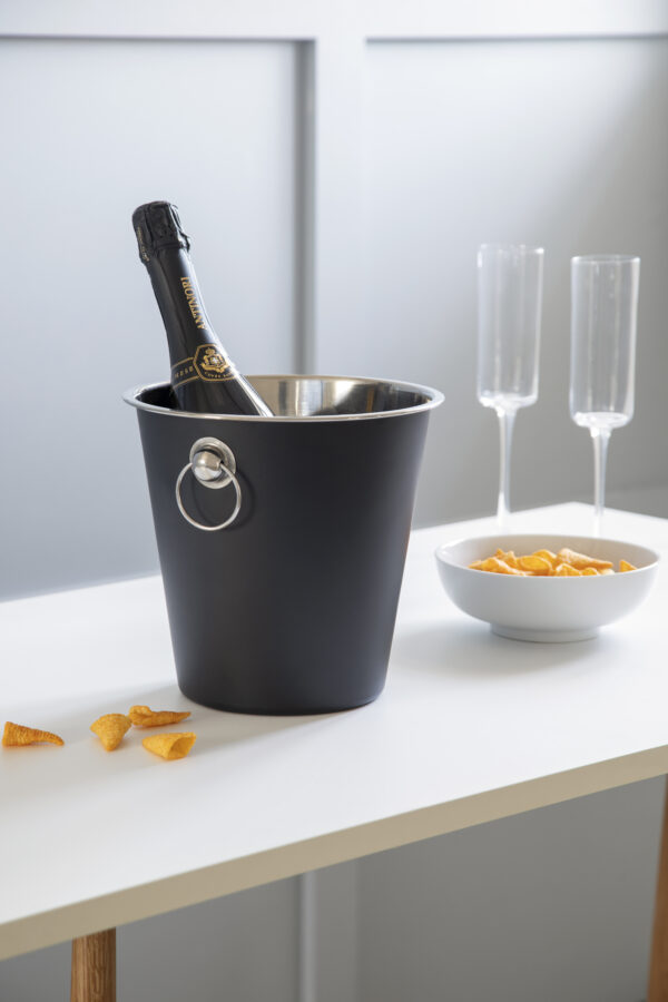 steel function WINE & CHAMPAIGN BUCKET BLACK