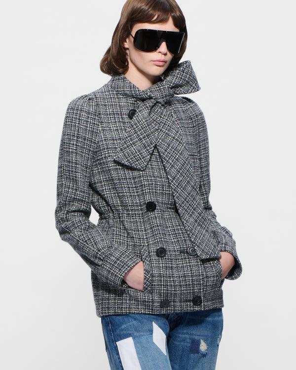 Stefan Cooke Bow Neck Jacket In Grey