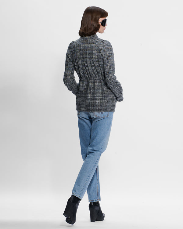 Stefan Cooke Bow Neck Jacket In Grey