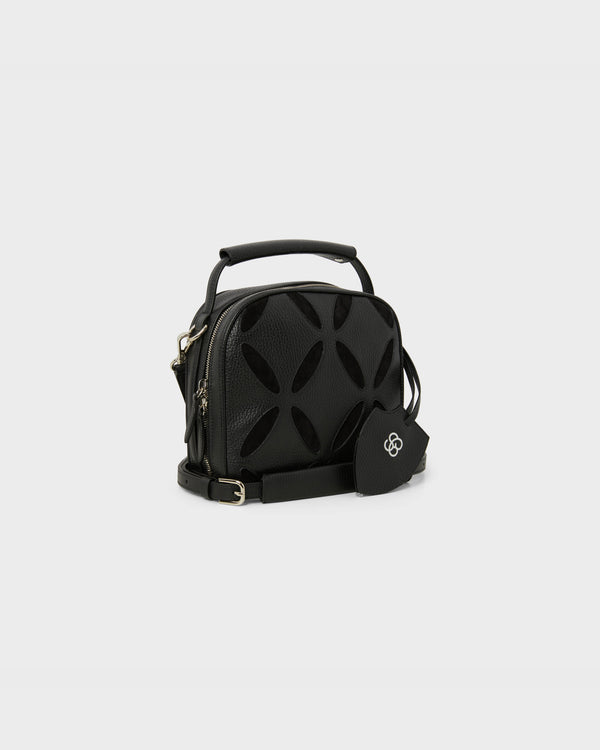 Stefan Cooke Bowling Bag In Black Grain Leather