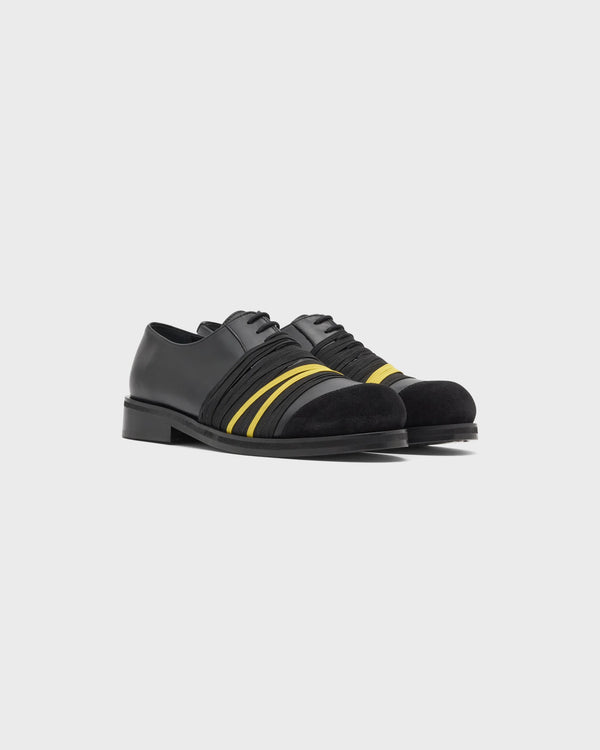 Stefan Cooke Elastic Derby In Black & Yellow