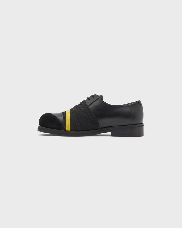 Stefan Cooke Elastic Derby In Black & Yellow