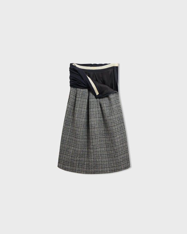 Stefan Cooke Elastic Waist Skirt In Tweed