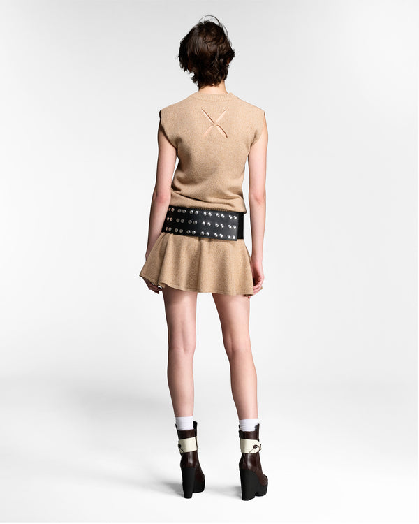 Stefan Cooke Knitted Tank Dress In Brown Marl