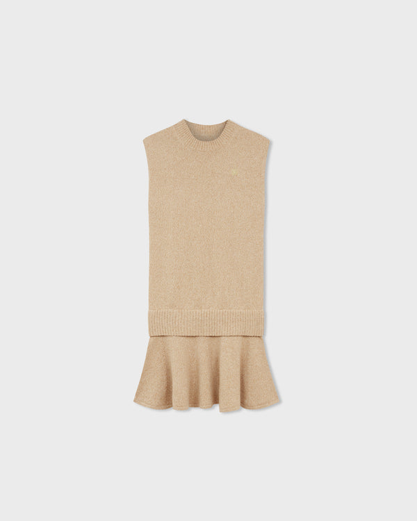 stefan cooke Knitted Tank Dress in Brown Marl