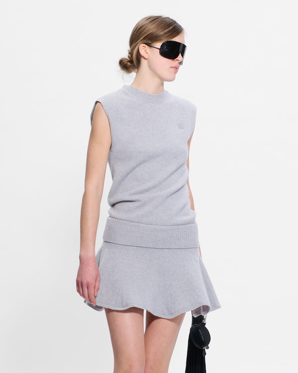 Stefan Cooke Knitted Tank Dress In Grey