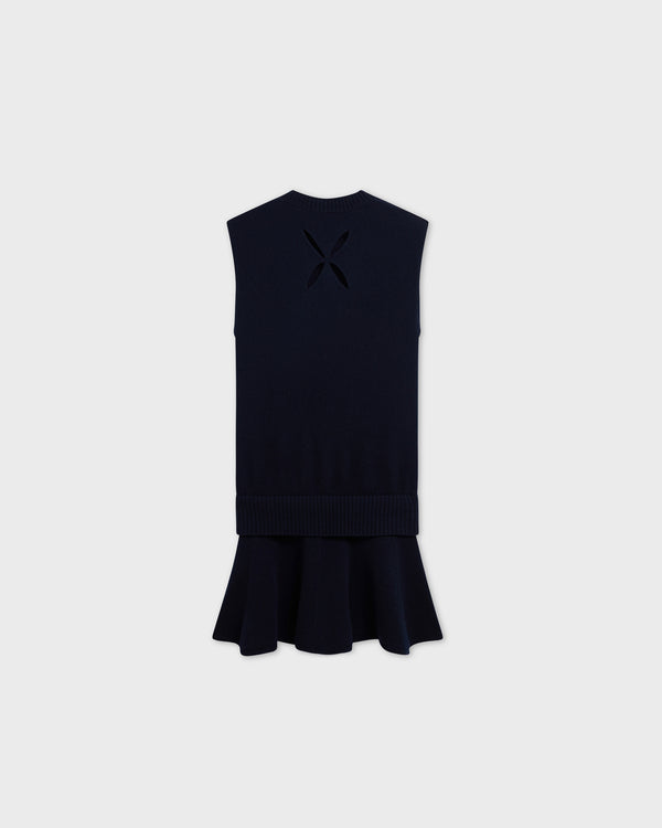 Stefan Cooke Knitted Tank Dress In Navy