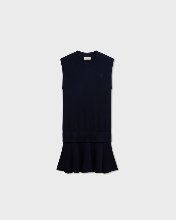stefan cooke Knitted Tank Dress in Navy