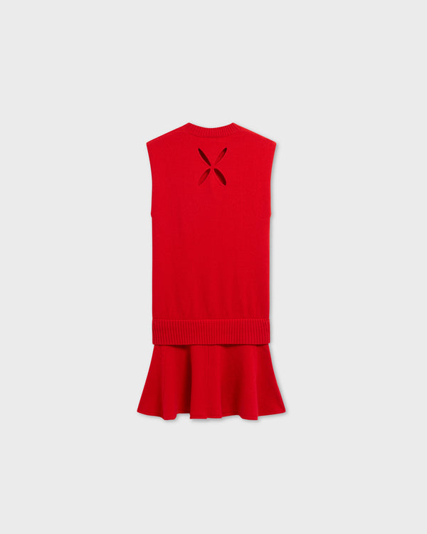 Stefan Cooke Knitted Tank Dress In Red