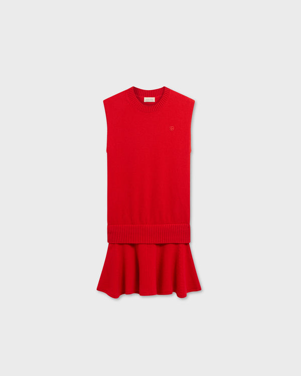 stefan cooke Knitted Tank Dress in Red