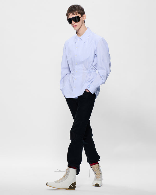 Stefan Cooke M64 Shirt In Blue Pinstripe