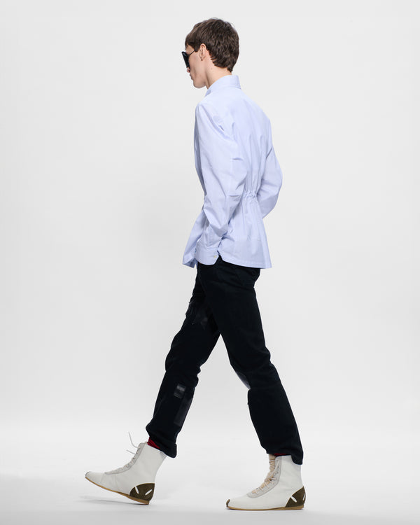 Stefan Cooke M64 Shirt In Blue Pinstripe
