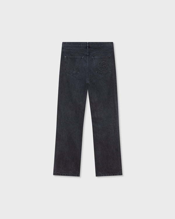 Stefan Cooke Monogram Jeans In Black