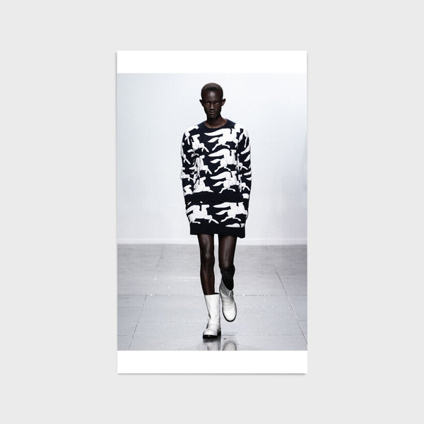 Stefan Cooke Pegasus Jumper Dress In Navy Wool