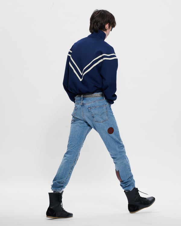 Stefan Cooke Pinking Corded Jacket In Navy