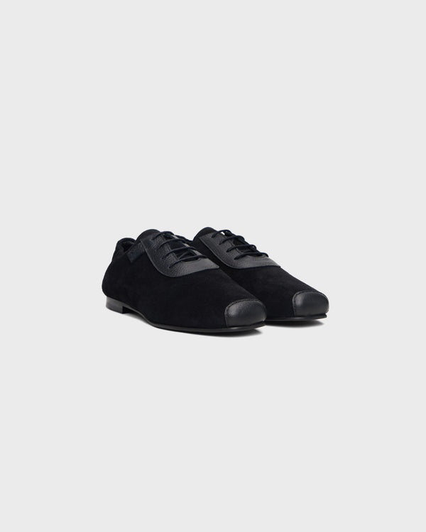 Stefan Cooke Racer Shoe In Black Suede