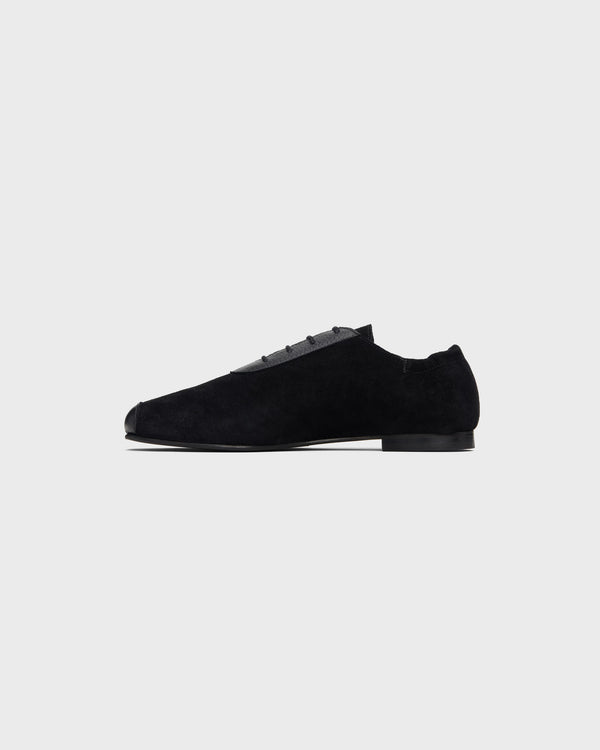 Stefan Cooke Racer Shoe In Black Suede
