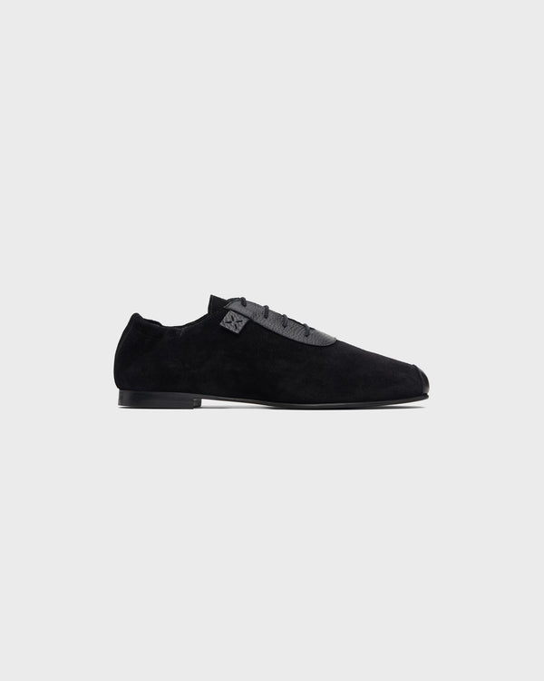 stefan cooke Racer Shoe in Black Suede