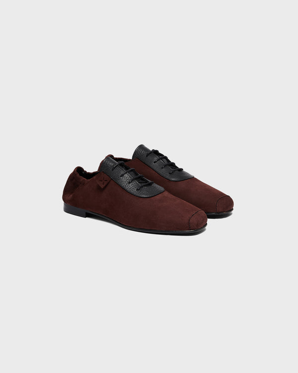 Stefan Cooke Racer Shoe In Brown Suede