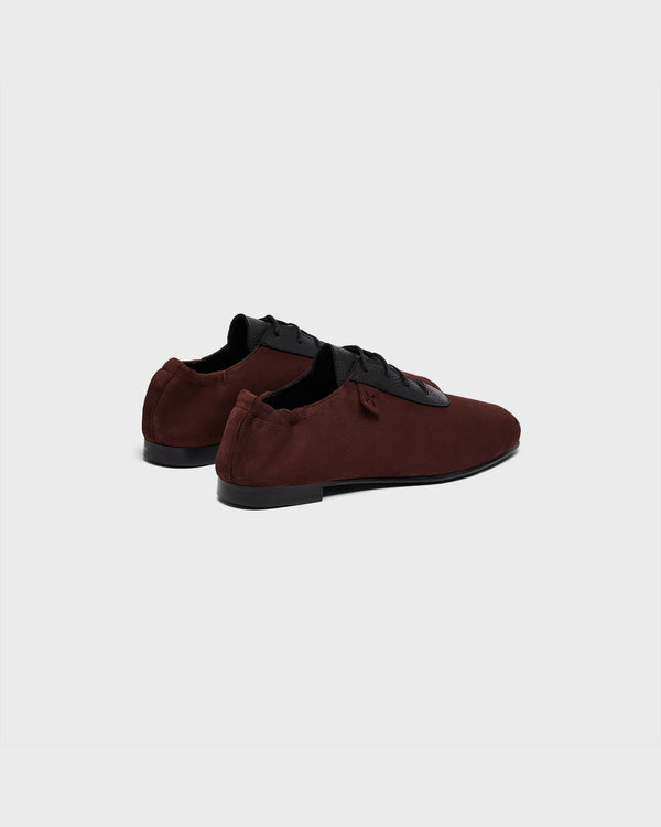 Stefan Cooke Racer Shoe In Brown Suede