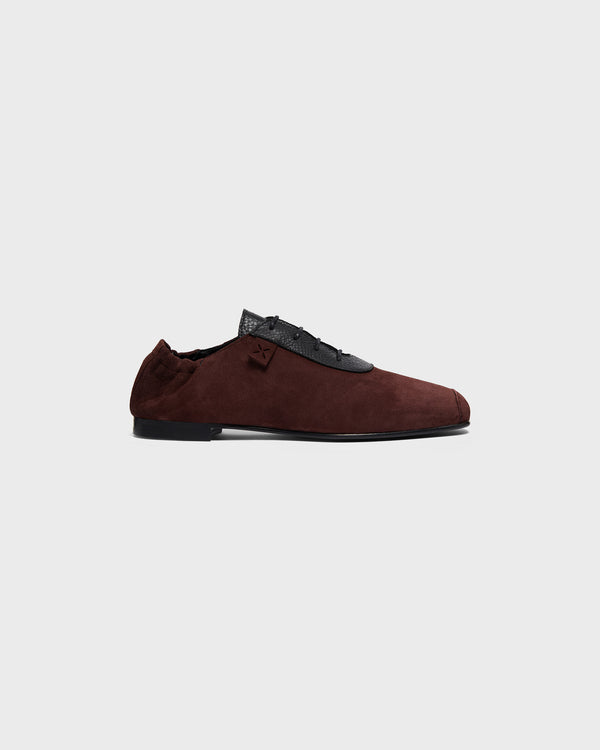 stefan cooke Racer Shoe in Brown Suede