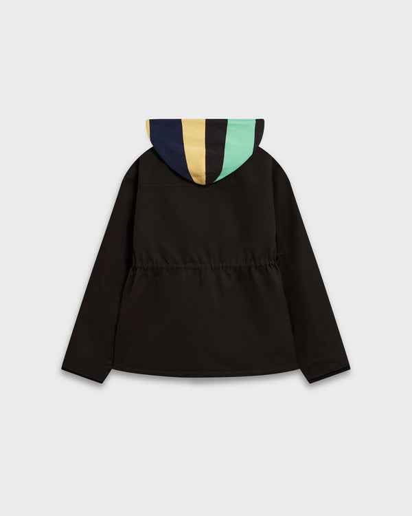 Stefan Cooke Rugby Hood Work Jacket In Black