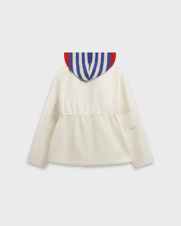 Stefan Cooke Rugby Hood Work Jacket In Cream