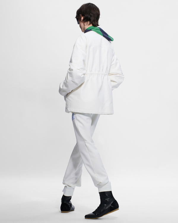 Stefan Cooke Rugby Hood Work Jacket In Cream