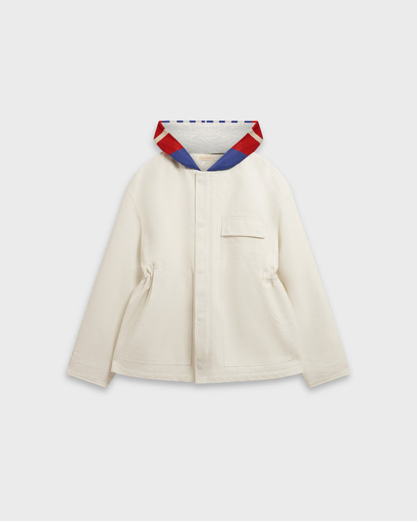 stefan cooke Rugby Hood Work Jacket in Cream