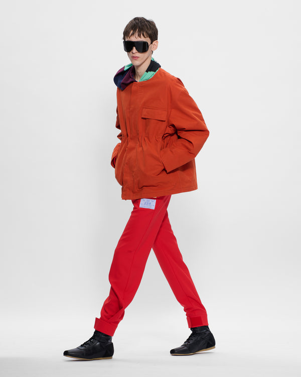 Stefan Cooke Rugby Hood Work Jacket In Orange