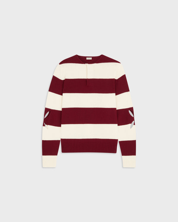 stefan cooke Rugby Jumper in Maroon & White
