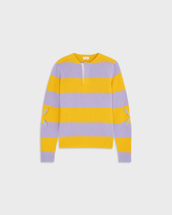 stefan cooke Rugby Jumper in Yellow & Lilac