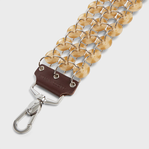 Stefan Cooke Short Button Strap In Cream