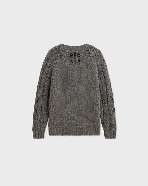 Stefan Cooke Slashed Cable Jumper In Grey
