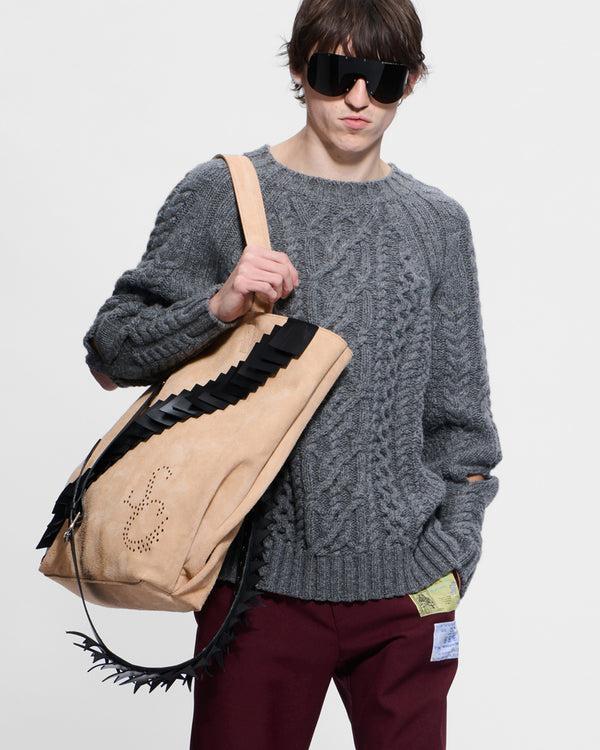 Stefan Cooke Slashed Cable Jumper In Grey