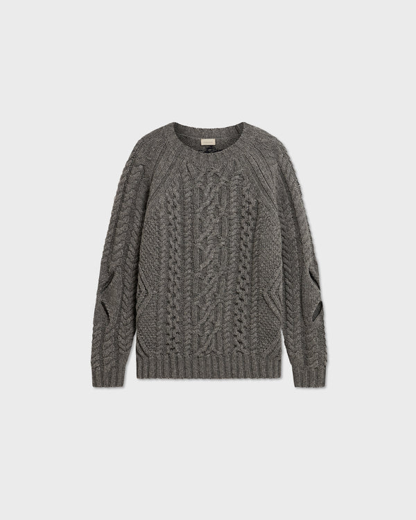 stefan cooke Slashed Cable Jumper in Grey