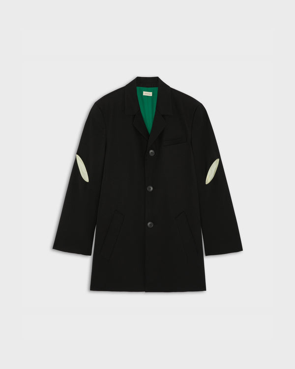 stefan cooke Slashed Coat in Black