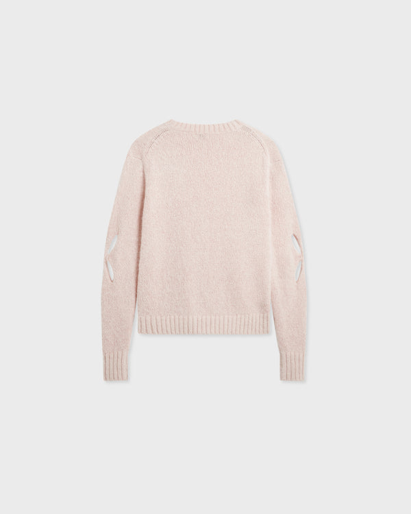 Stefan Cooke Slashed Shaggy Jumper In Blush Pink