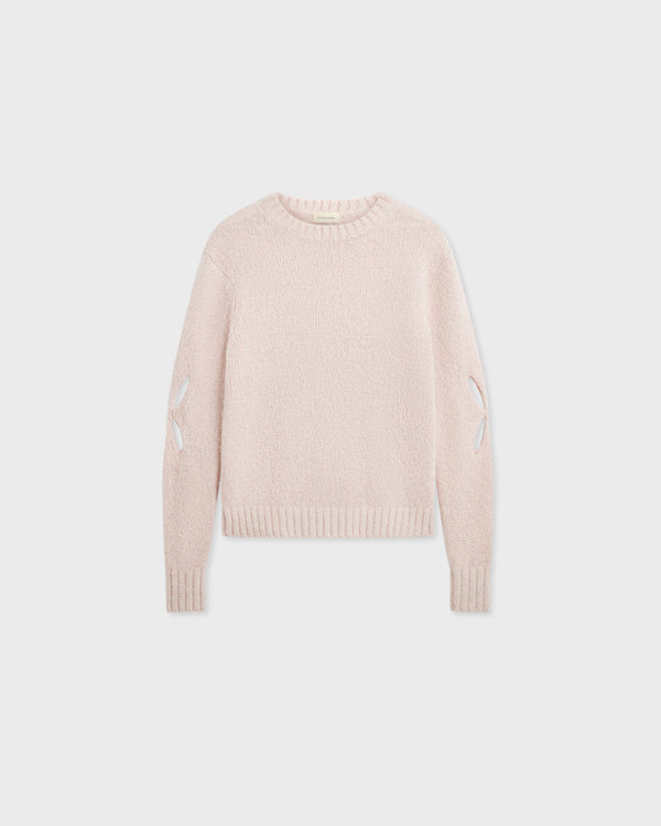 stefan cooke Slashed Shaggy Jumper in Blush Pink
