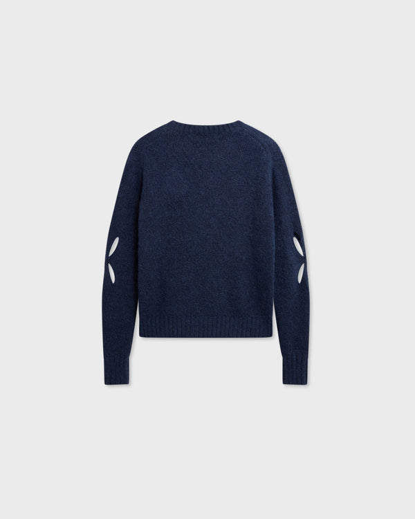Stefan Cooke Slashed Shaggy Jumper In Navy