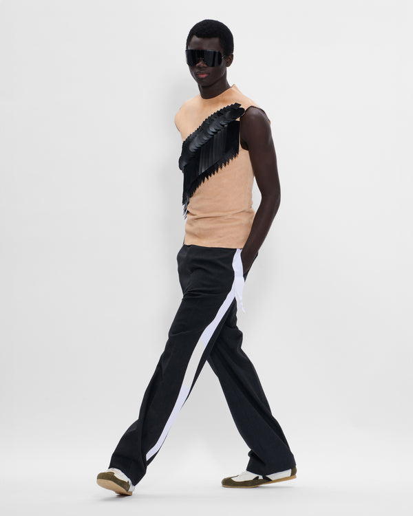 Stefan Cooke Tuxedo Trousers In Grey