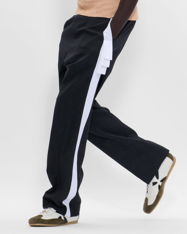 Stefan Cooke Tuxedo Trousers In Grey