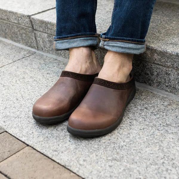 Stegmann Men's Graz Leather Clog With Sport Sole