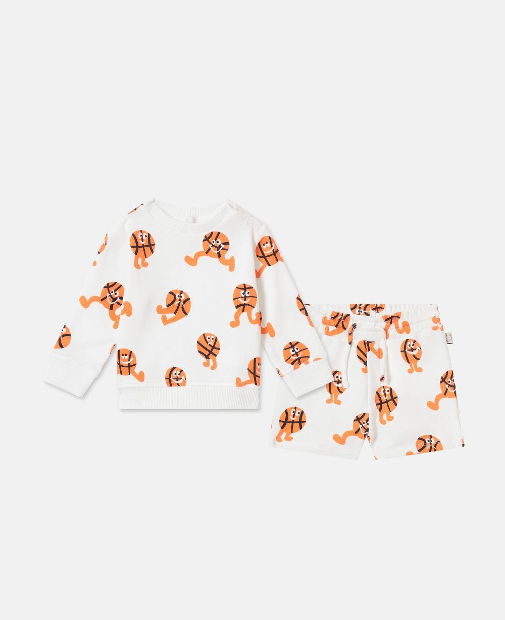 stella Basketball Print Sweatshirt and Sweatpant Set