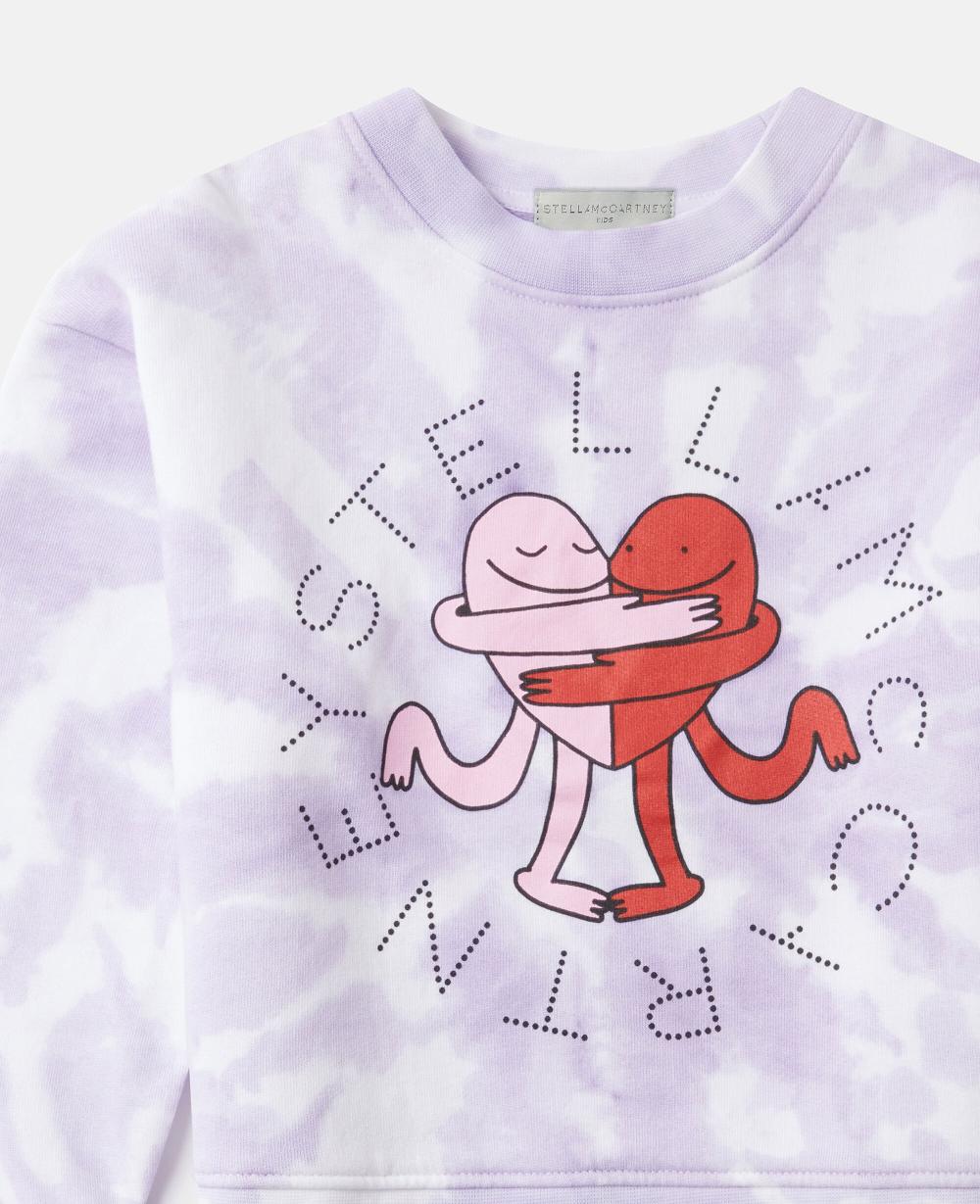 Stella Earth Friends Graphic Tie-Dye Crewneck Sweatshirt