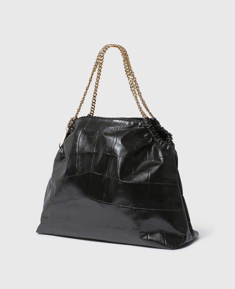 Stella Falabella Crocodile-Embossed Drawstring Tote Bag