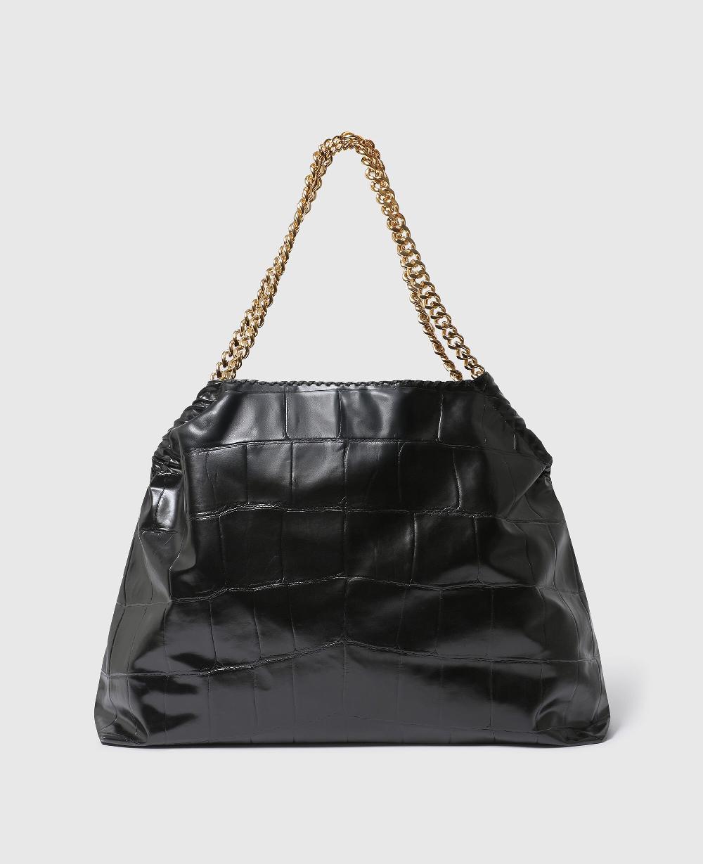 Stella Falabella Crocodile-Embossed Drawstring Tote Bag