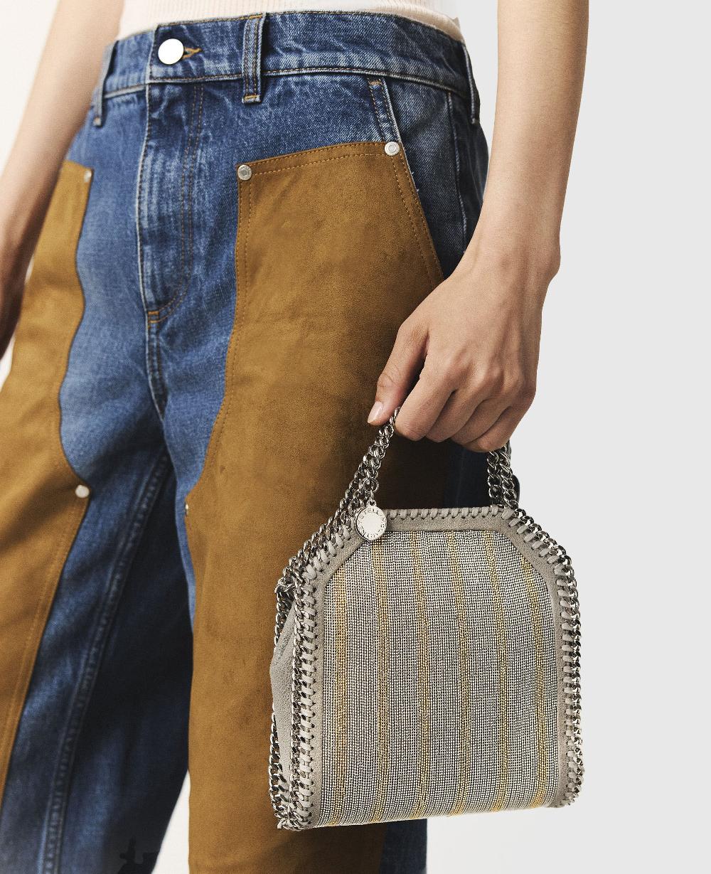 Stella Limited-Edition Falabella Metallic Chain-Embroidered Tiny Tote Bag