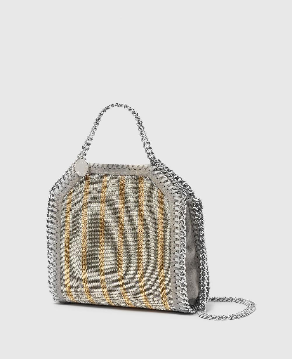Stella Limited-Edition Falabella Metallic Chain-Embroidered Tiny Tote Bag